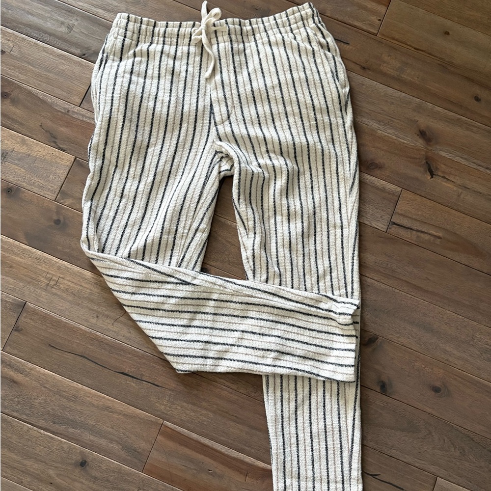 Zara Striped Sweatpants - Black and White